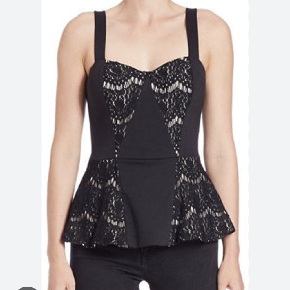 Guess Elegant Black Lace Women's Top